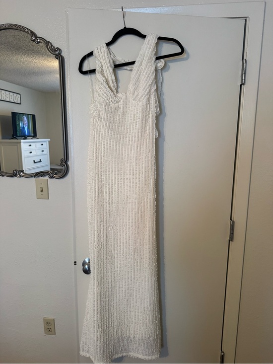 Peppermayo Dresses & Skirts - Peppermayo off the shoulder White Textured Maxi Dress -  WORN ONCE